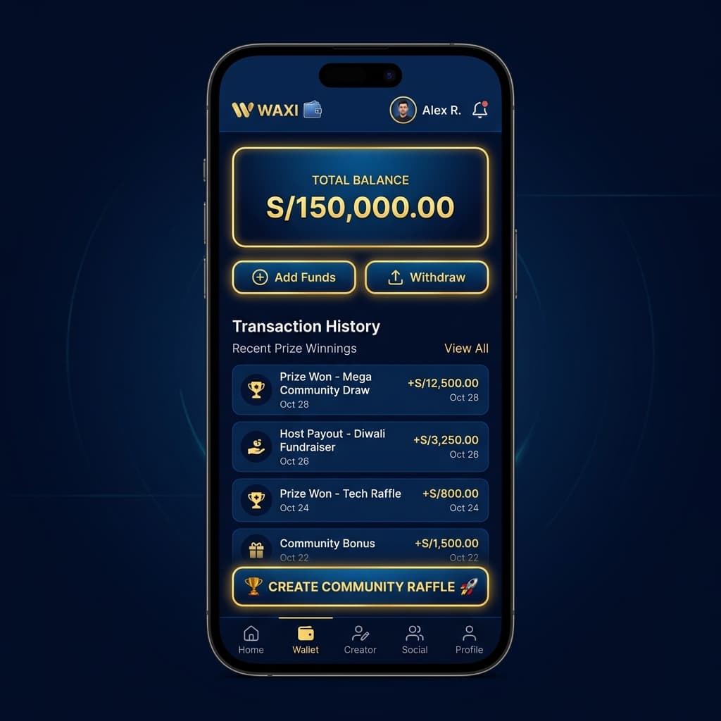 Waxi Digital Wallet & Host Creator